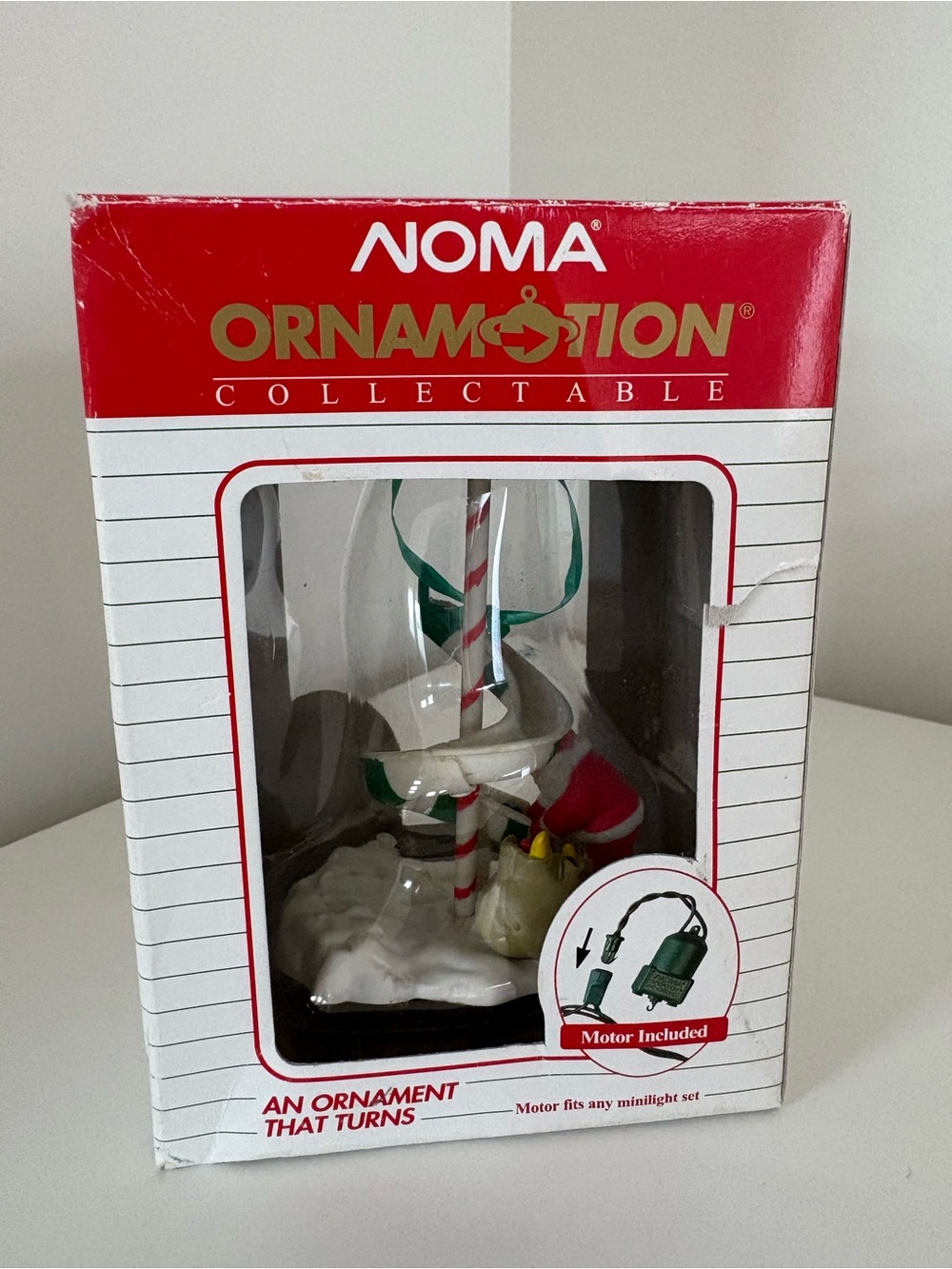 Noma Vintage Ornamation Collectable Rotating Christmas Ornament Santa Holiday
